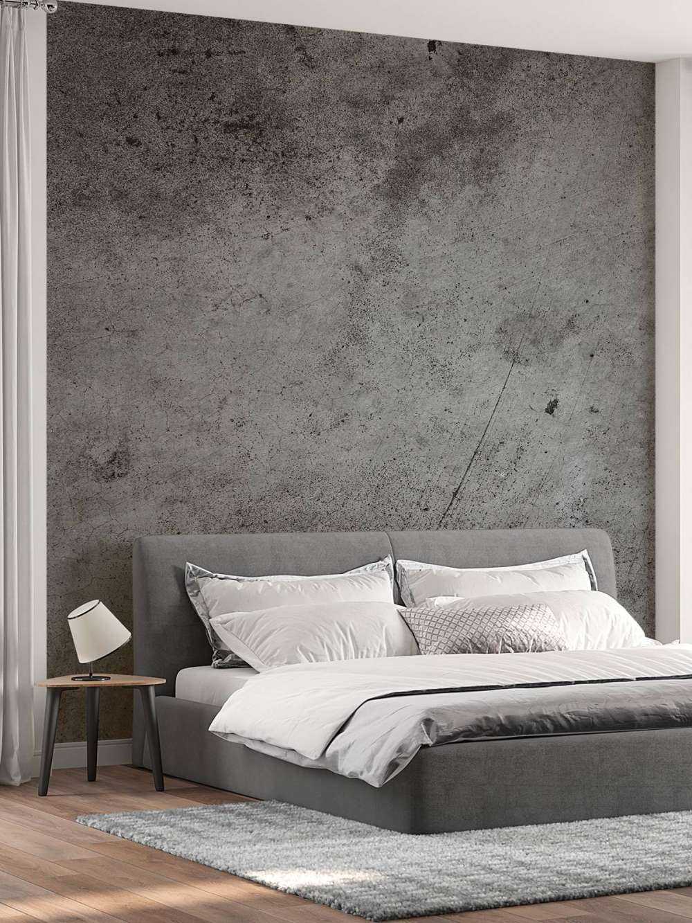 Grobe graue Wand