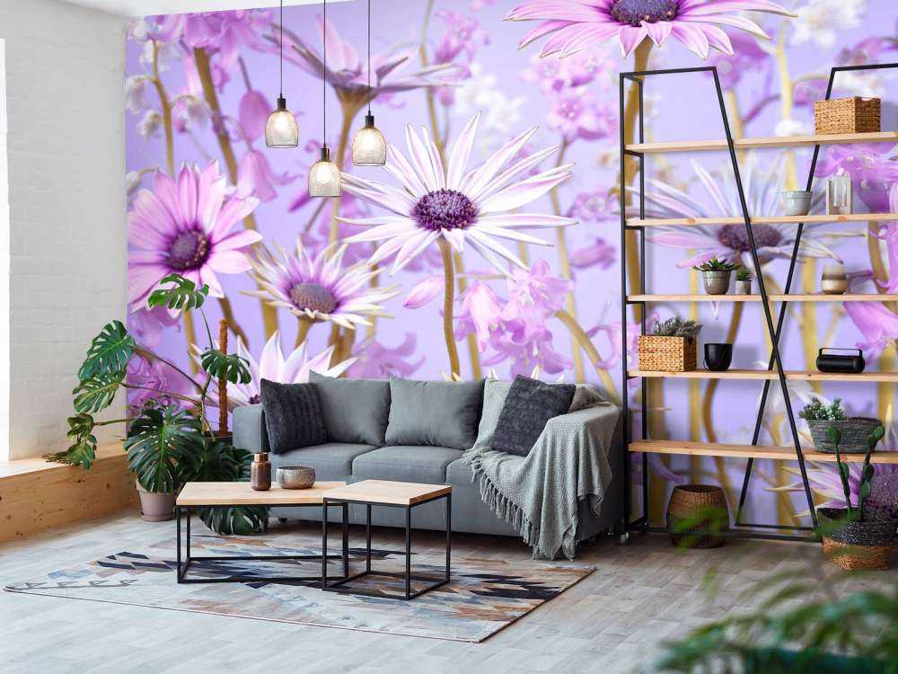 Bunte lila Blumen
