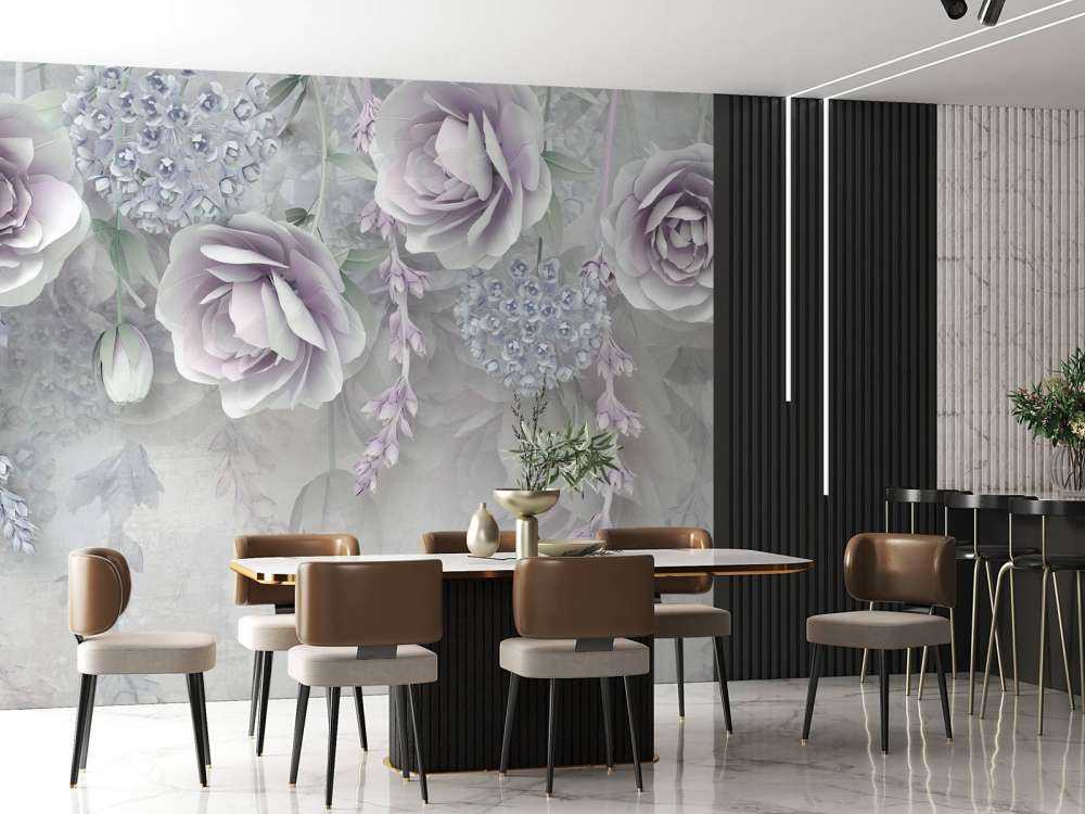 Wand aus Blumen