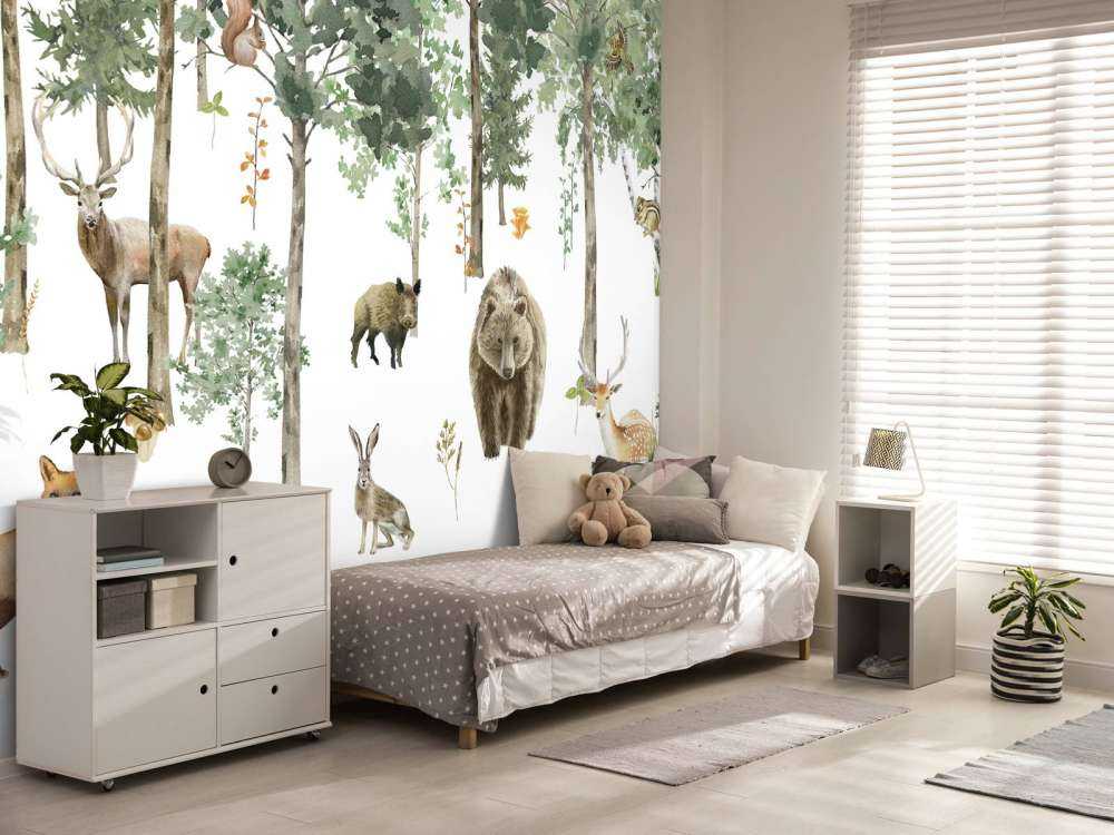 Aquarell Wald Tiere