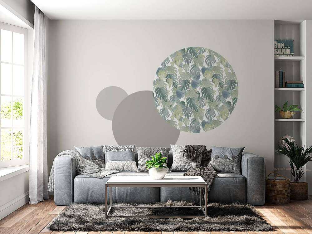 Tropische Palmen in Aquarelltechnik