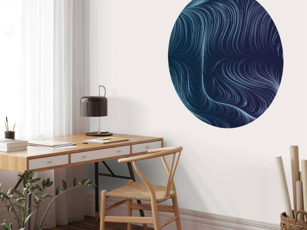 Blau beleuchtete Linien