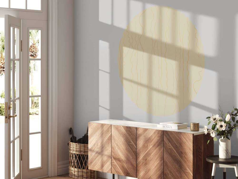 Lignes organiques herbe beige II