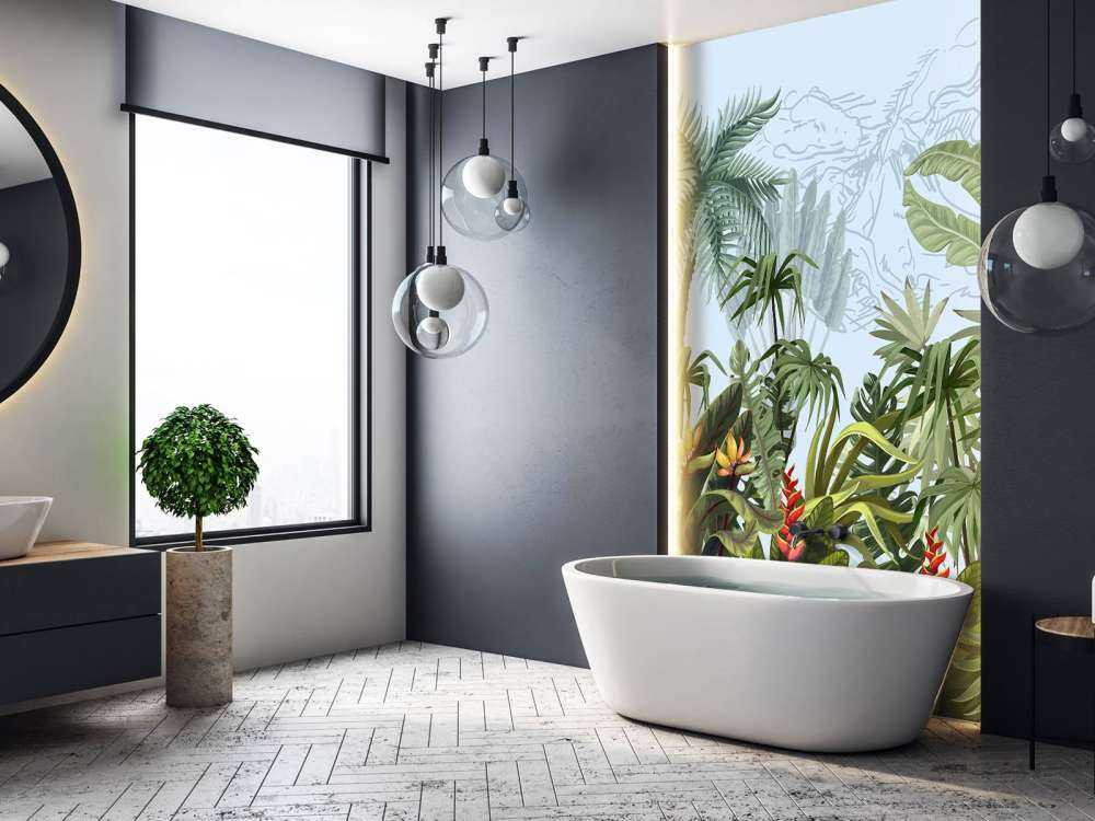 Dschungel Bäume und Blumen