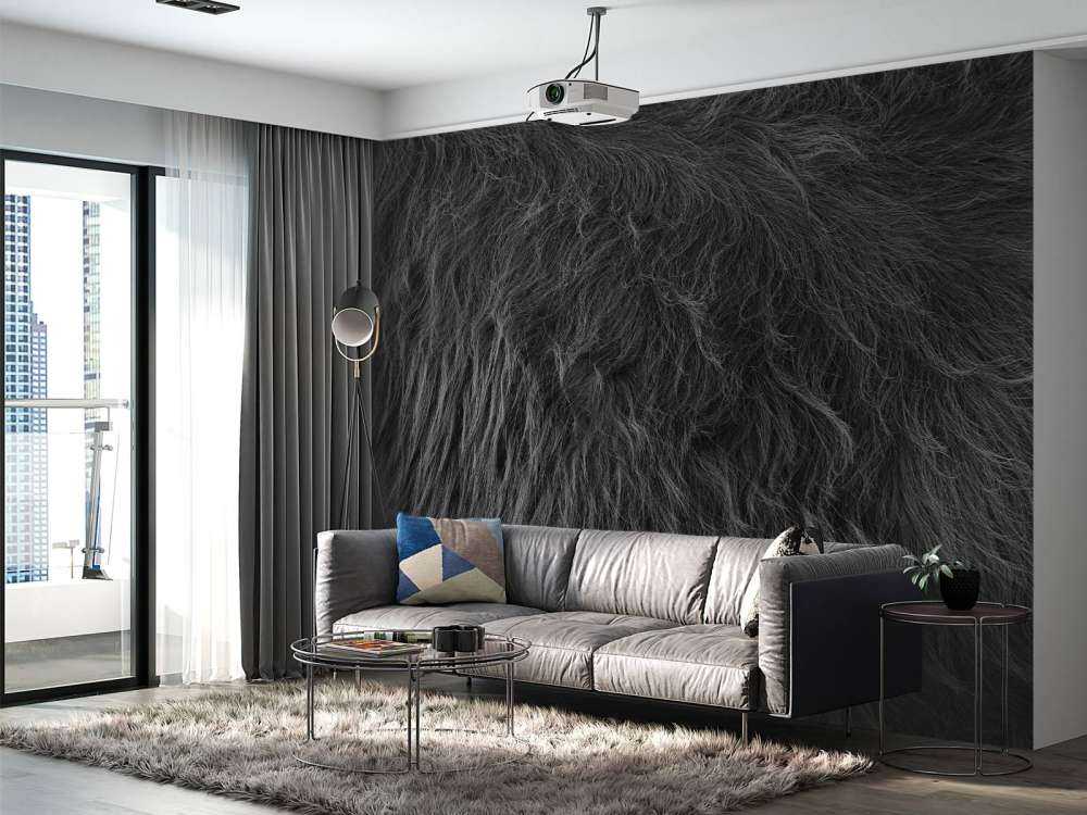 Schottischer Hochlandmantel in Schwarz-Weiß