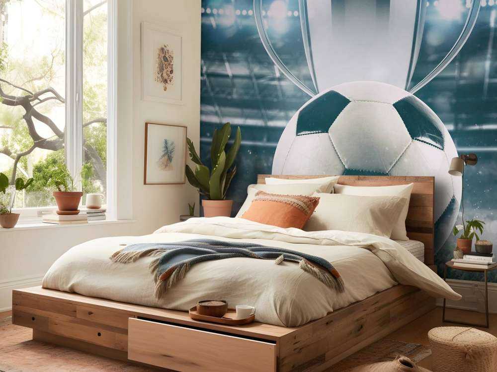 Fußball mit Pokal