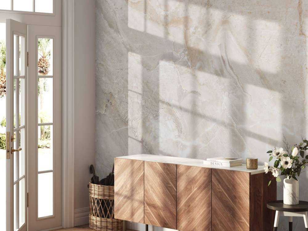 Beigefarbener Marmorstein