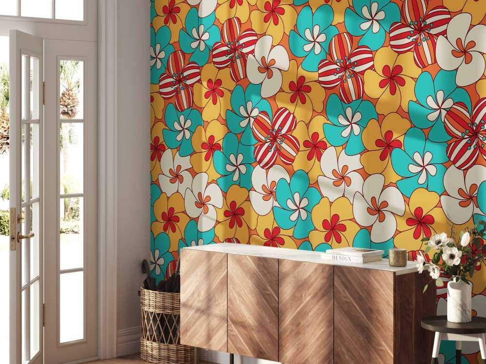 Bunte Vintage Blumen