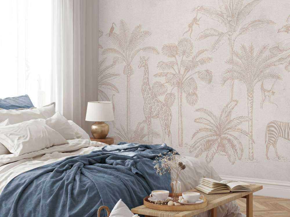Tropisches Tier Dschungel taupe
