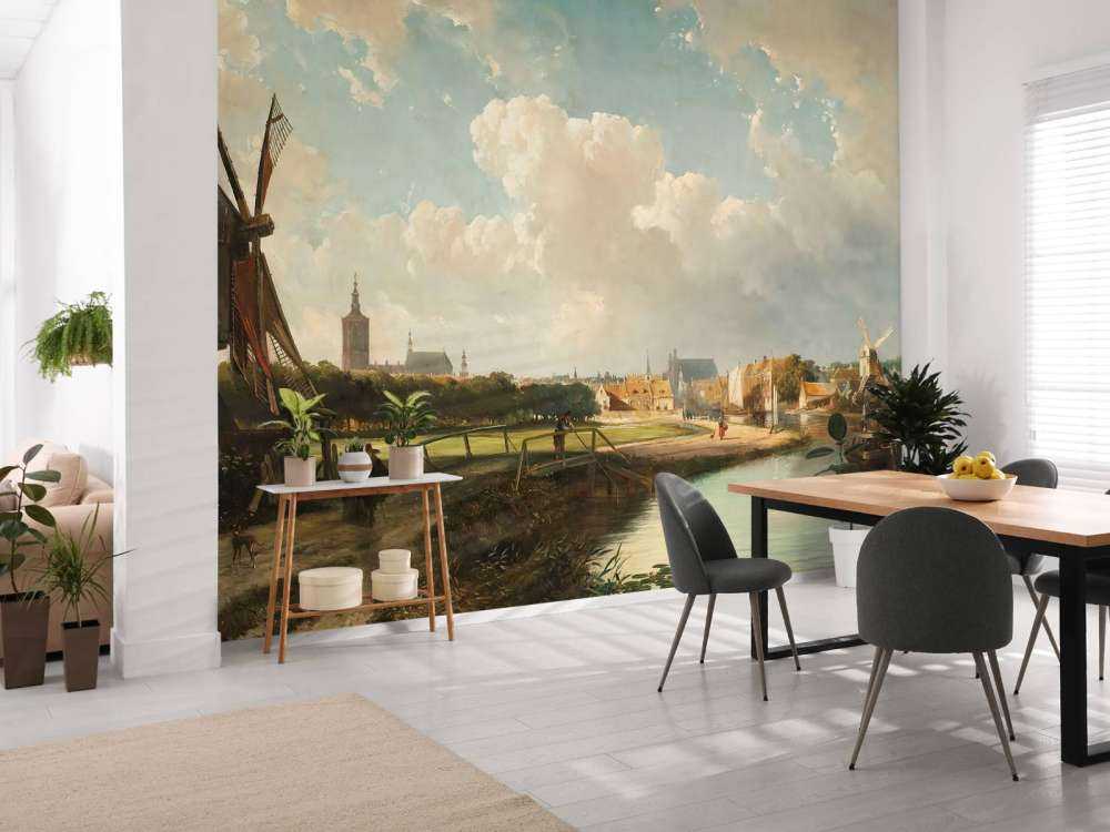 Blick auf Den Haag vom Delfter Kanal aus dem 17. Jahrhundert