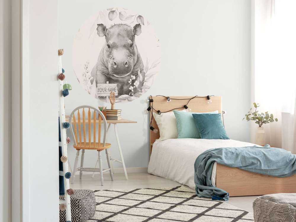 Baby Nilpferd im Dschungel beige