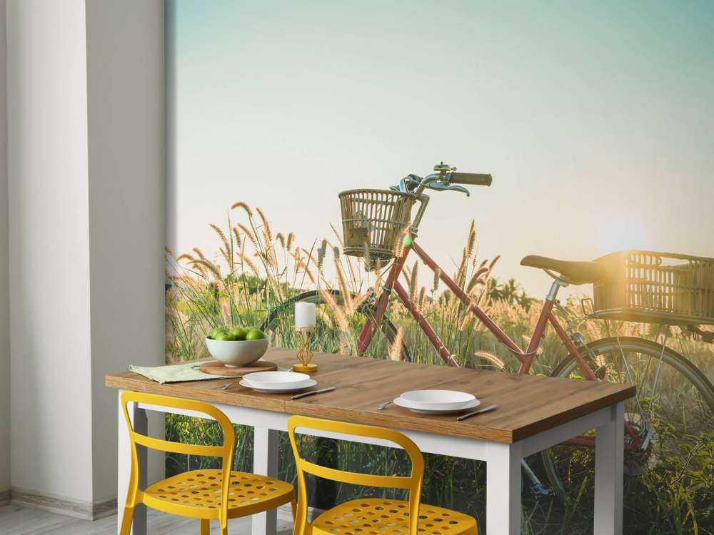 Rotes Vintage-Fahrrad