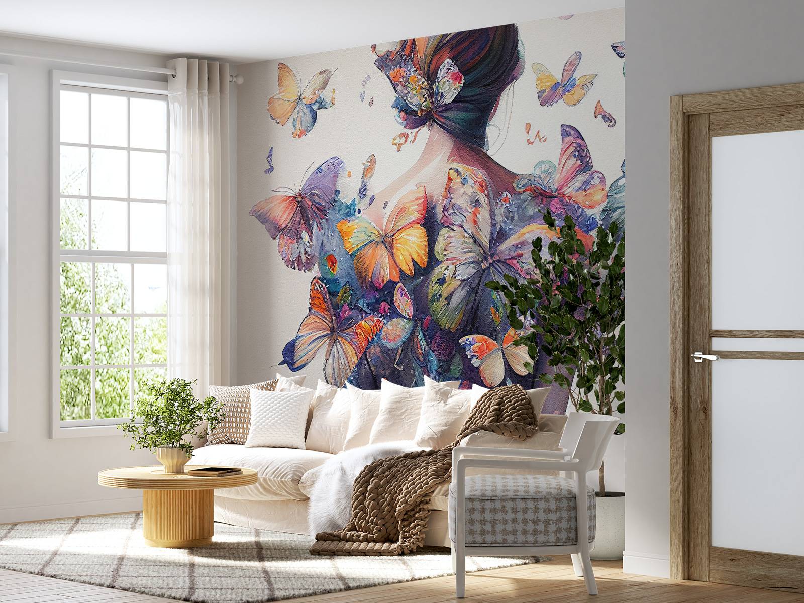 Aquarell Schmetterling Frauenkörper #1
