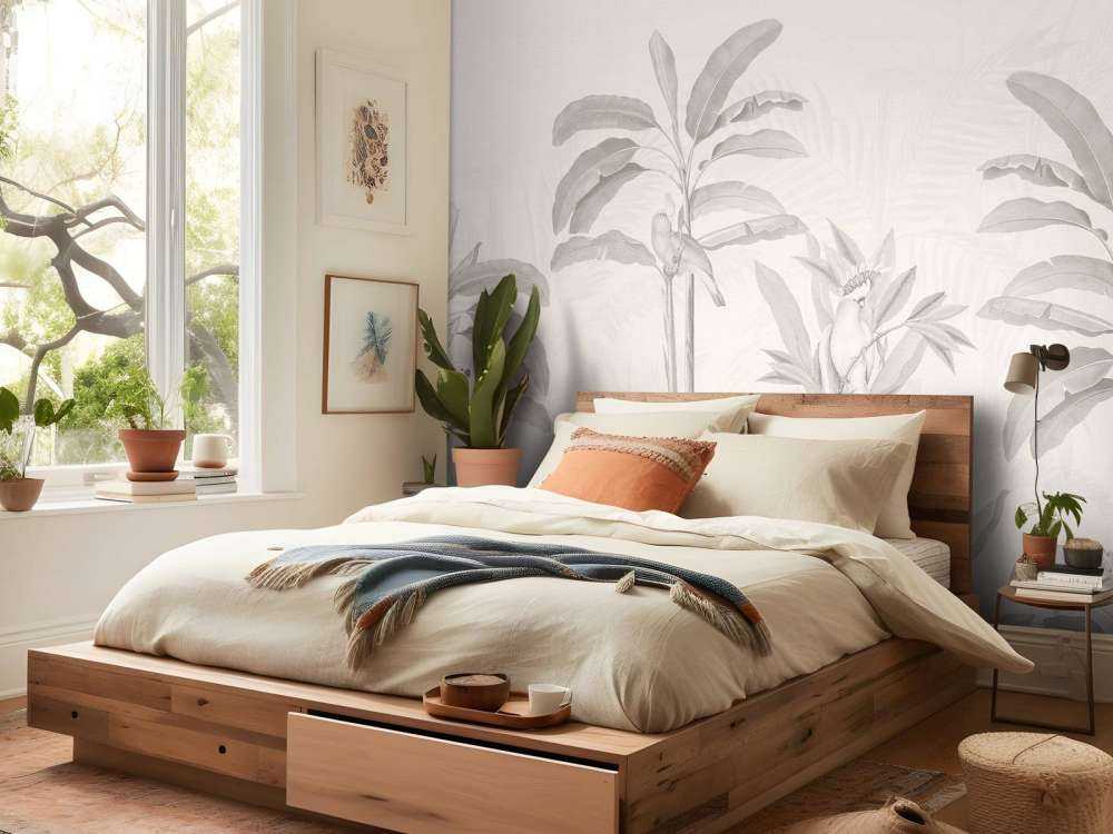 Vintage-Dschungellandschaft - sepia