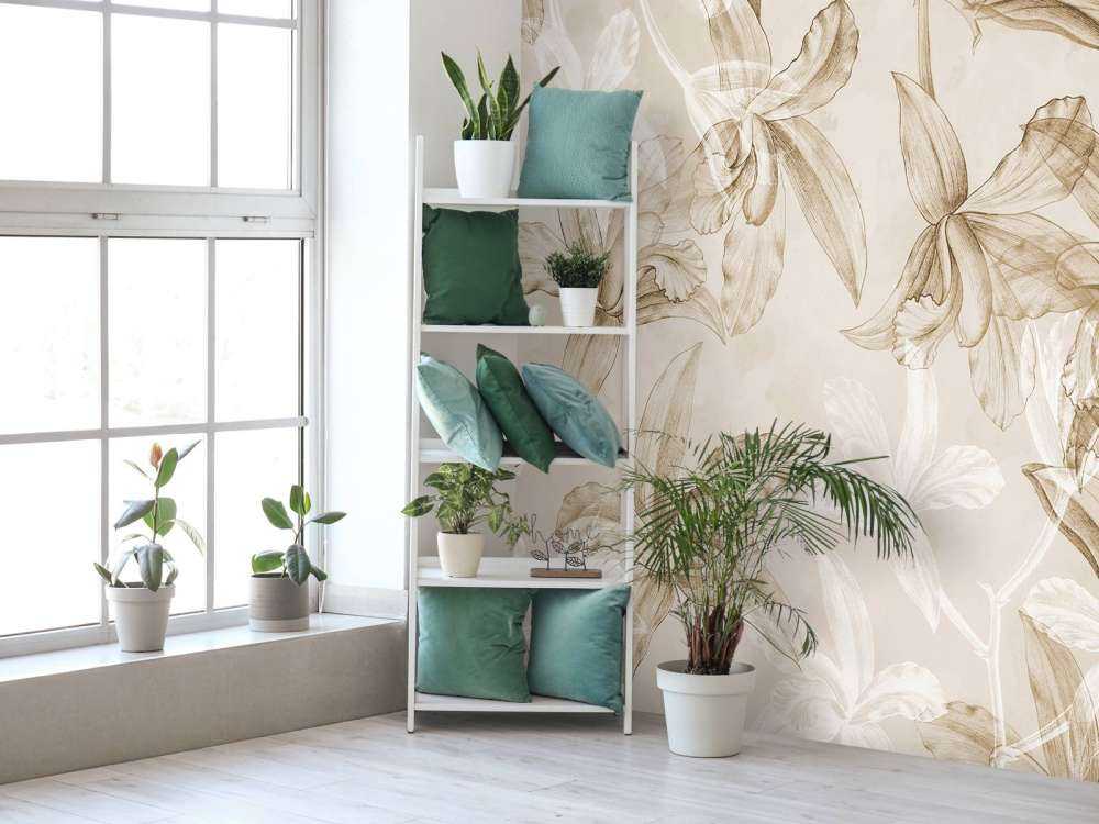 Orchideen Traumlandschaft Sepia