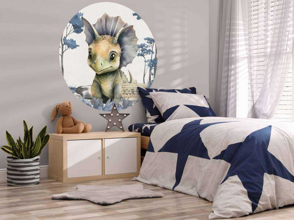Baby-Triceratops im blauen Dschungel