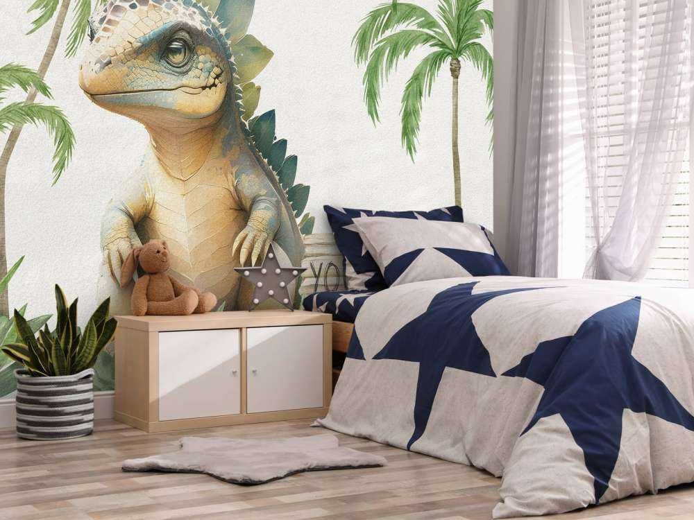 Baby-Stegosaurus im Dschungel