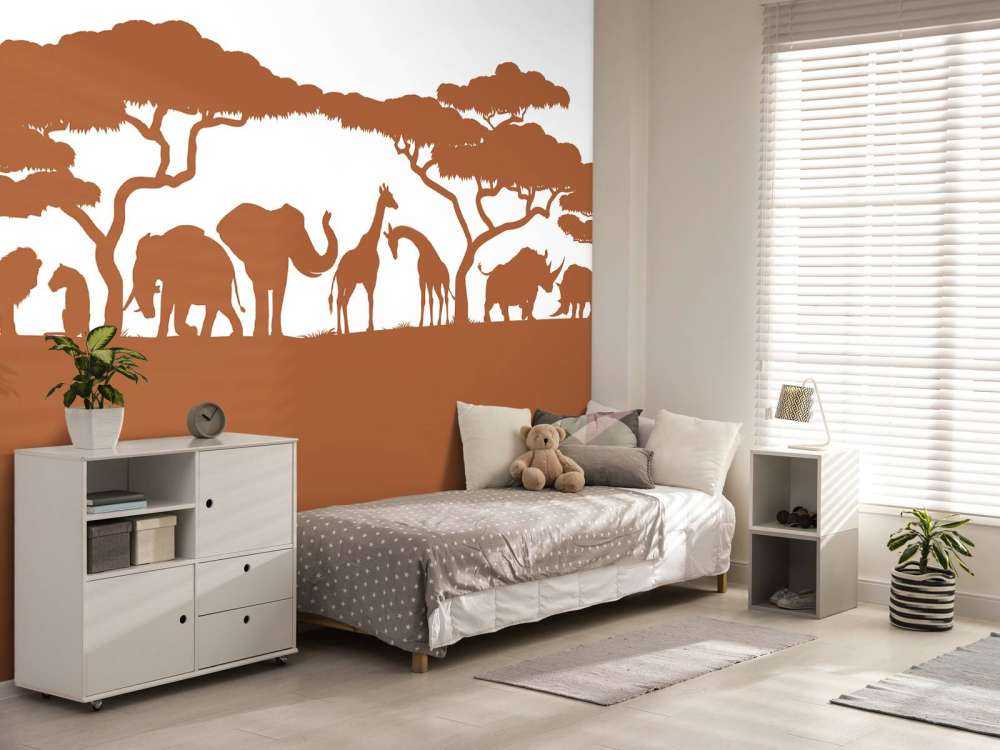 Scherenschnitt-Safari-Tiere, Rostfarbe