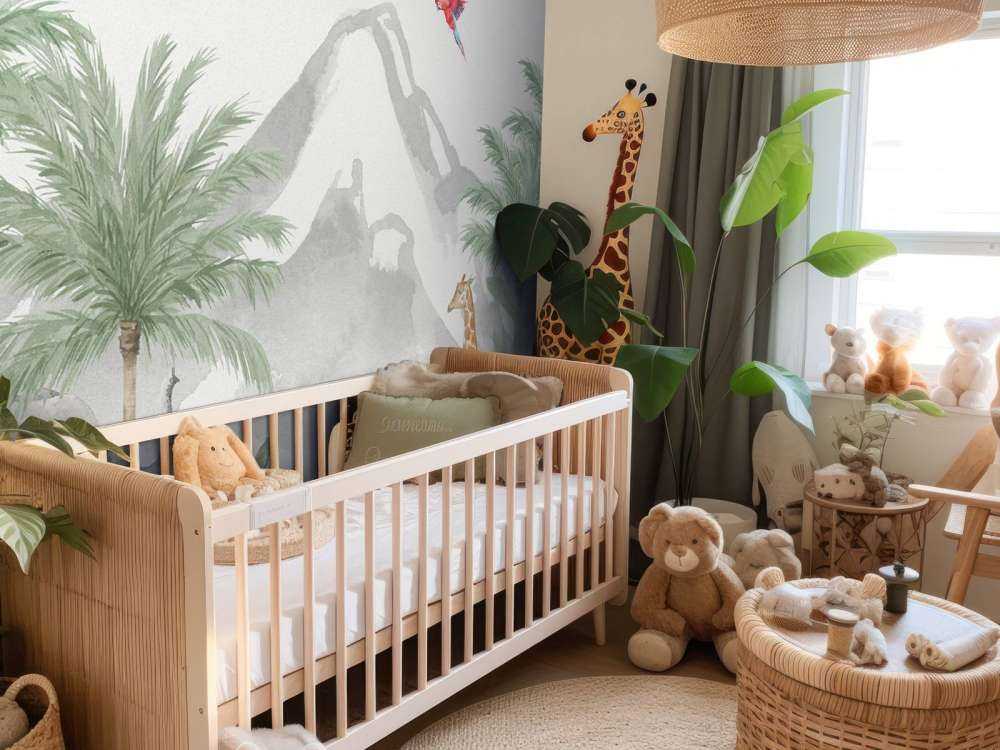 Tiere in einem grünen Dschungel