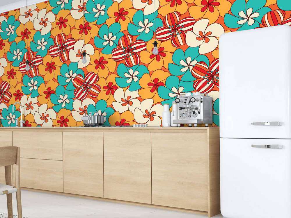 Bunte Vintage Blumen