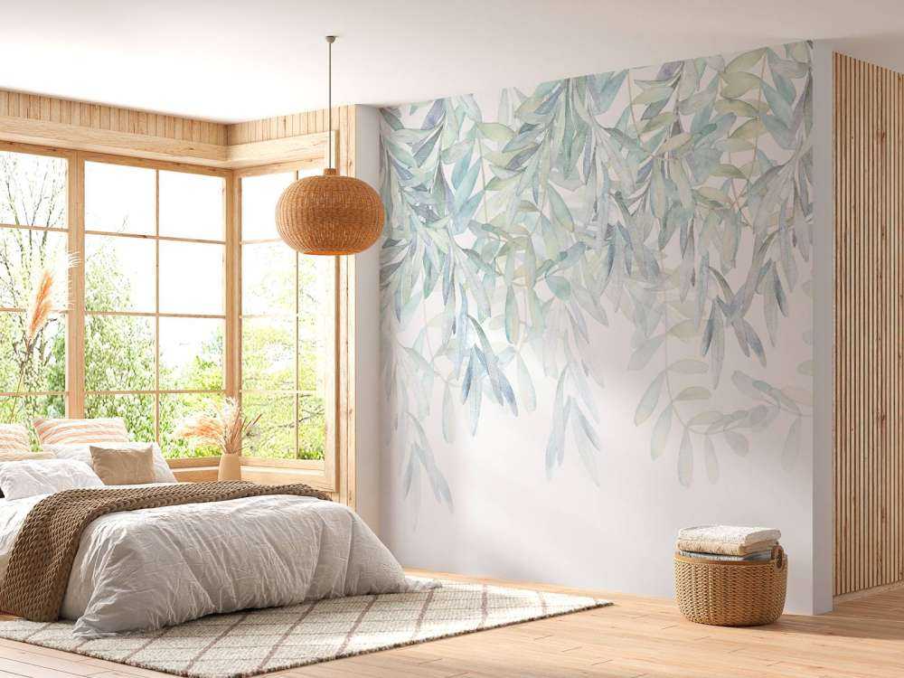Pastellfarbene Aquarellblätter