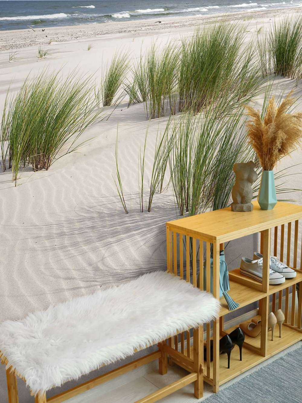 Strand mit Dünenpflanzen