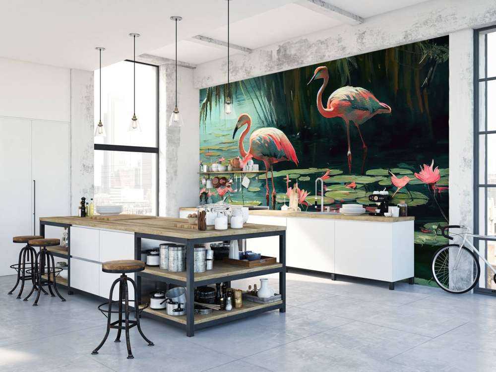 Seerosen Flamingo Oase