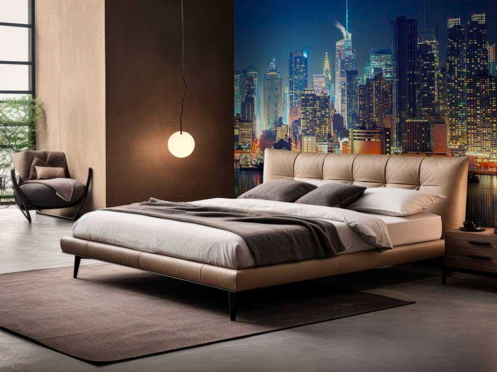 Fototapete New Yorker Skyline bei Nacht