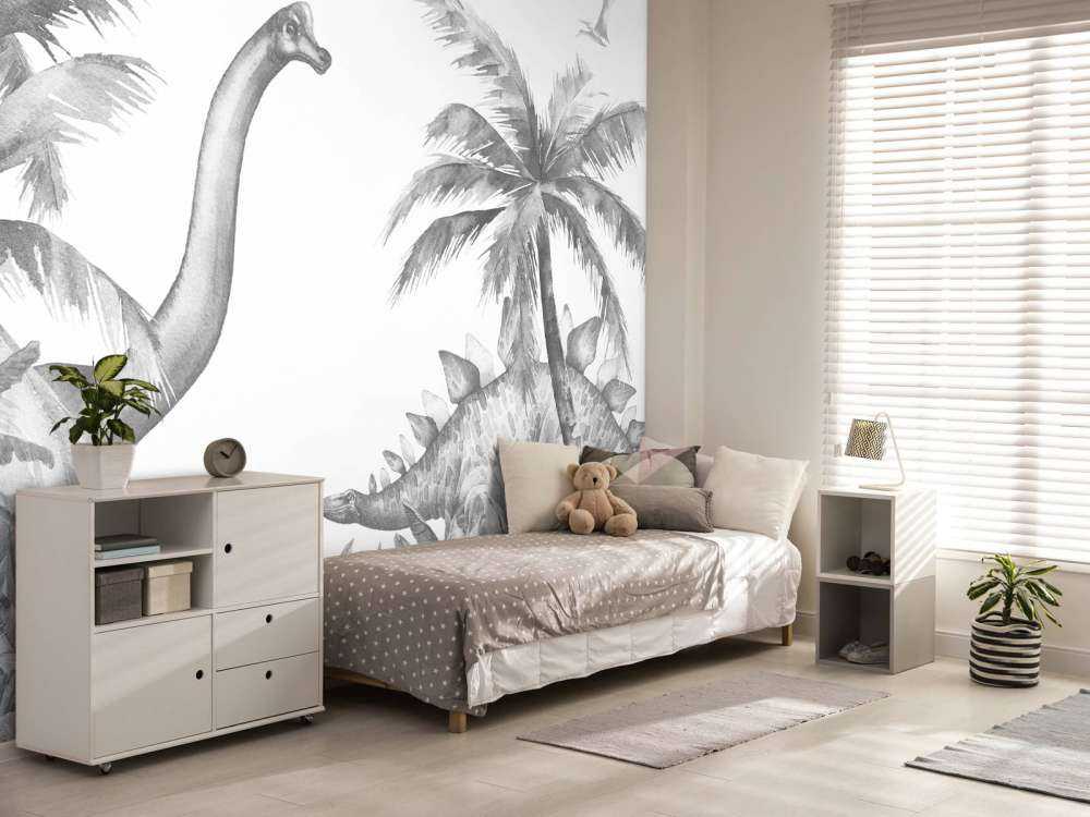 Dinosaurier in Schwarz-Weiß