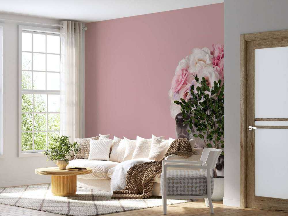 Dalmatiner mit bunten Blumen