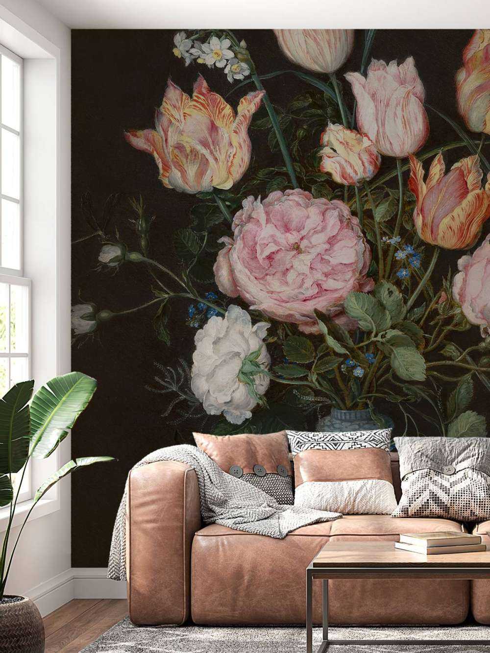 Wan-Li Vase mit Blumen