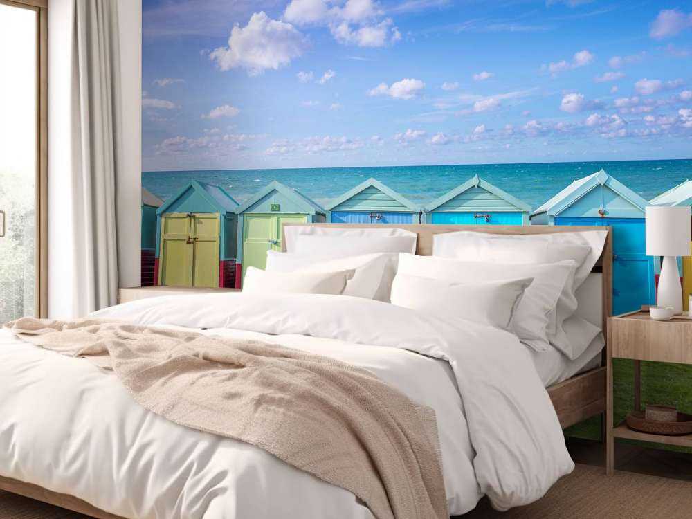 Bunte Strandhäuser