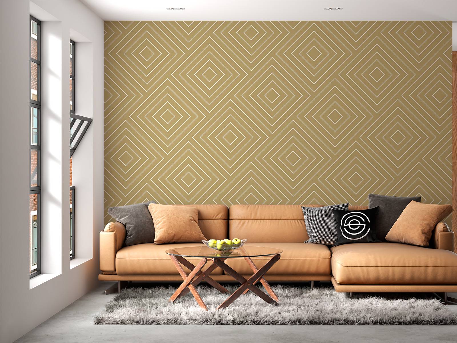 Chevron-Muster, gold