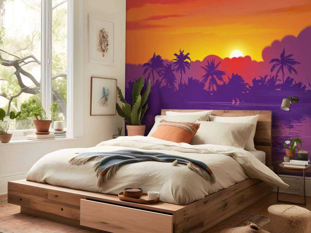 Farbiger Sonnenuntergang