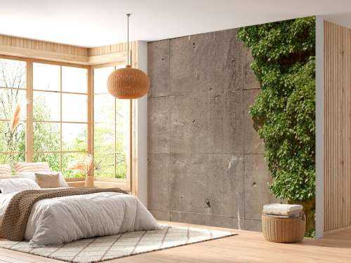 Beton mit Strauch