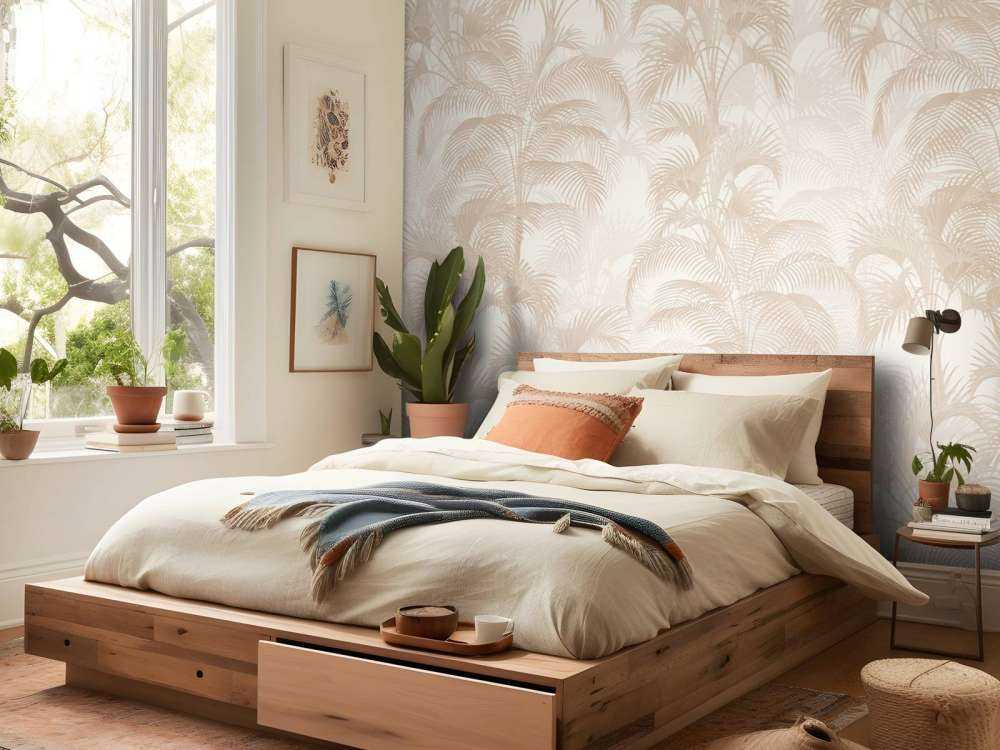 Tropische Palmen im Vintage-Stil - Sand