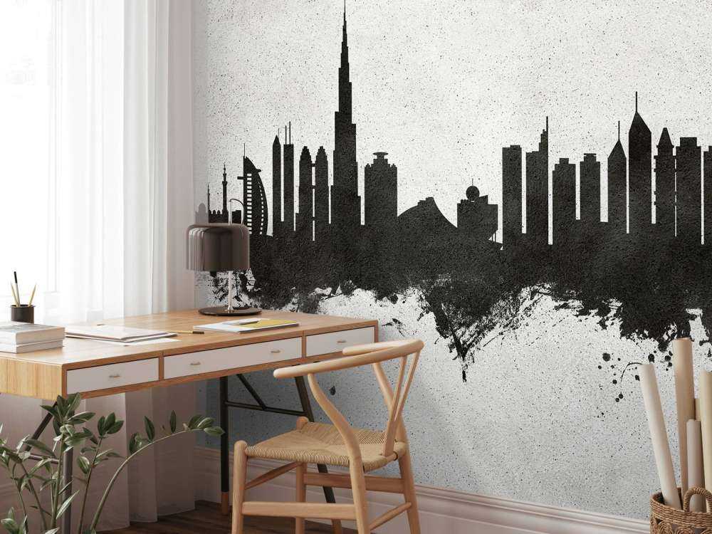 Aquarell-Skyline, Dubai
