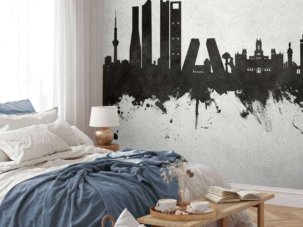 Aquarell-Skyline, Madrid