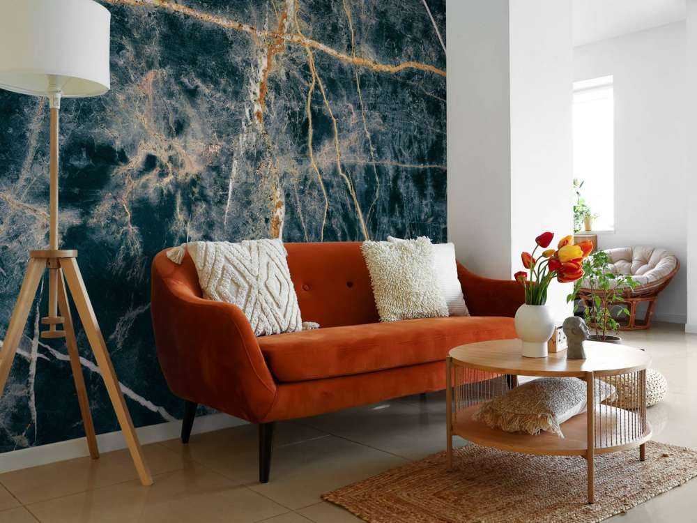Robuster blauer Marmor