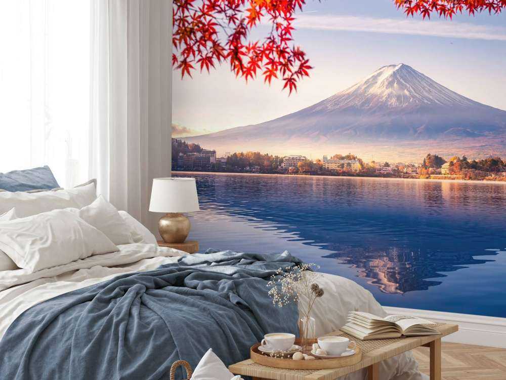 Der Berg Fuji im Herbst