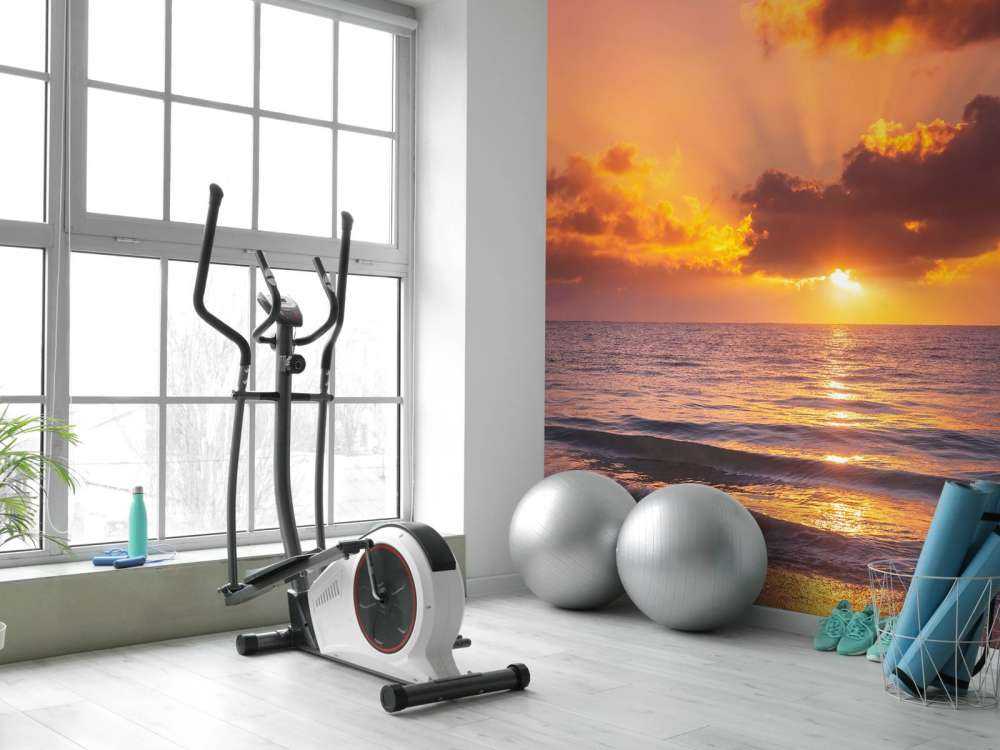 Schöner orangefarbener Sonnenuntergang