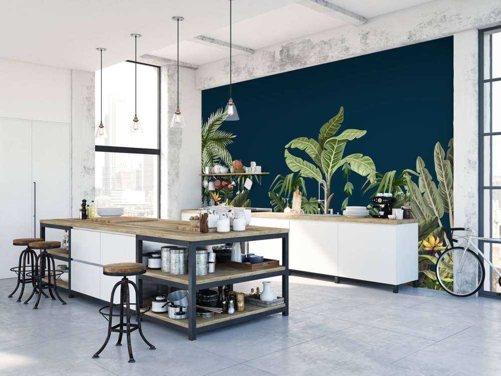 Dschungel Blumen und Bäume