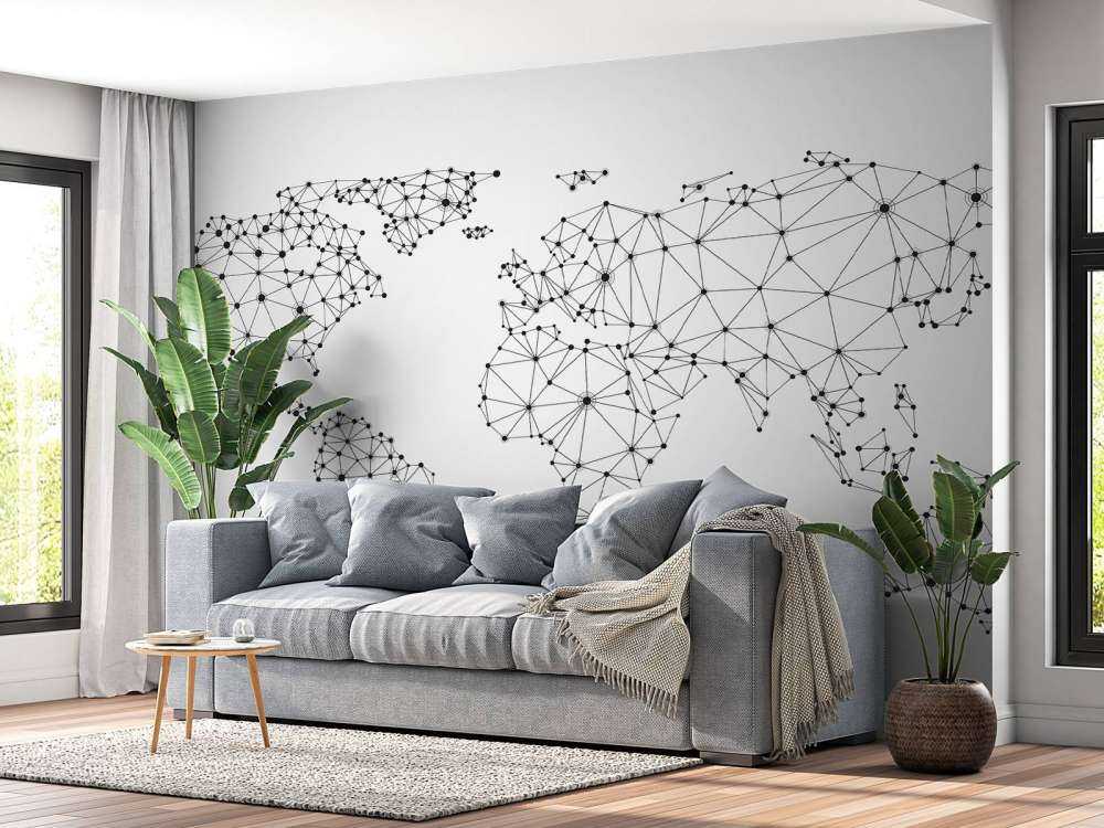 Geometrische Weltkarte