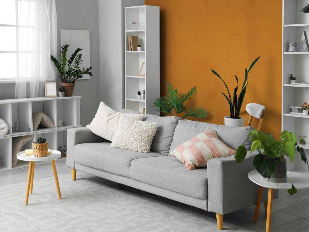 Orange farbener Beton