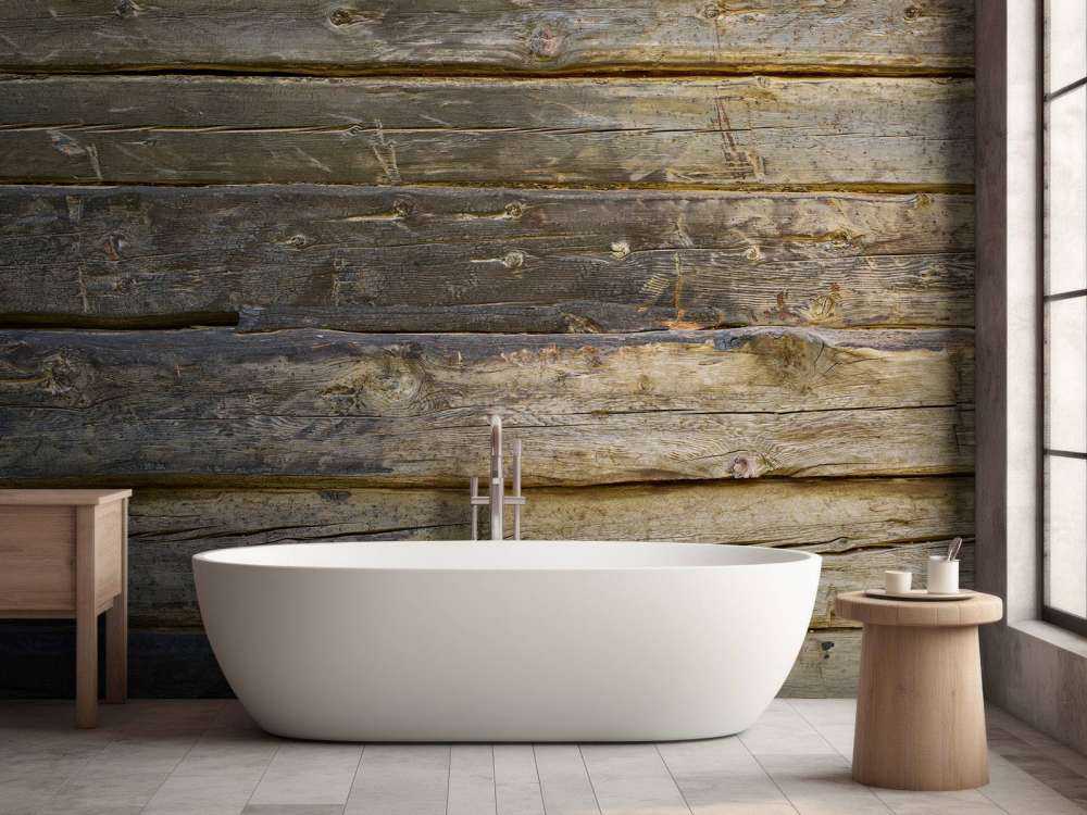 Blau gebranntes Holz