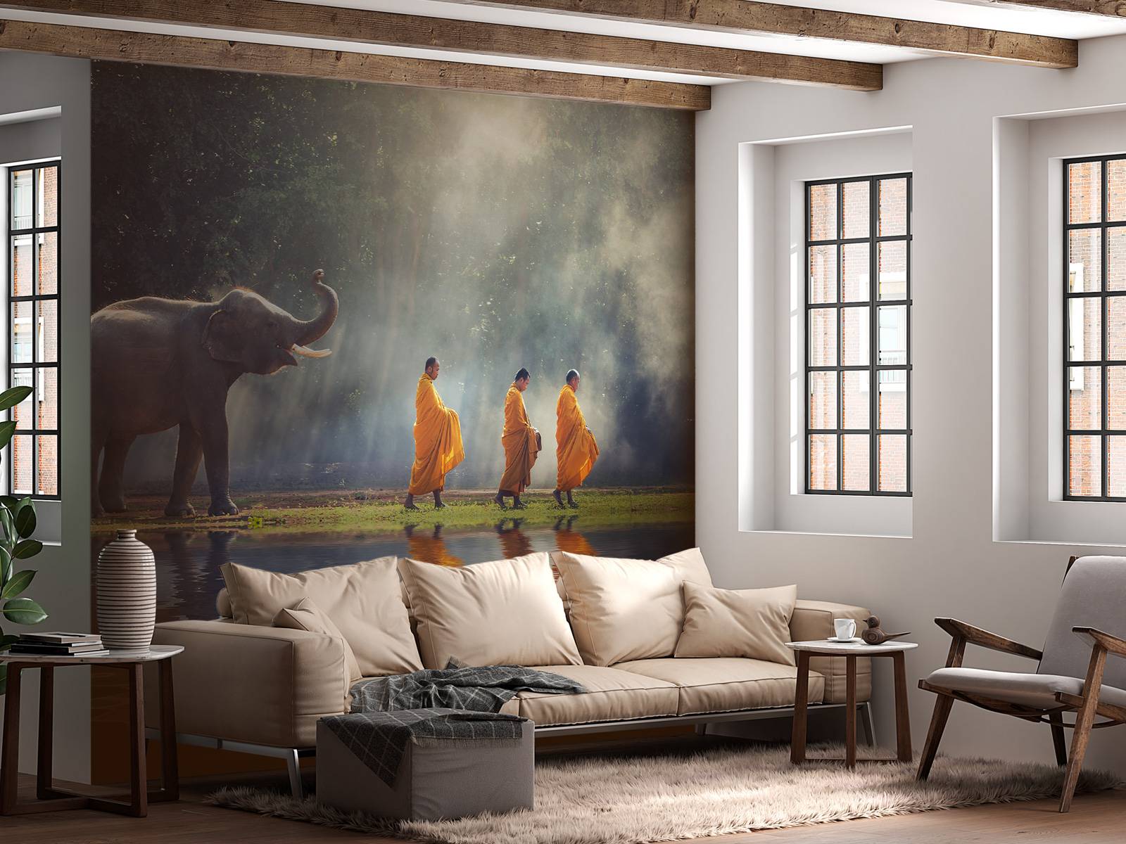 Elefant und Buddhisten