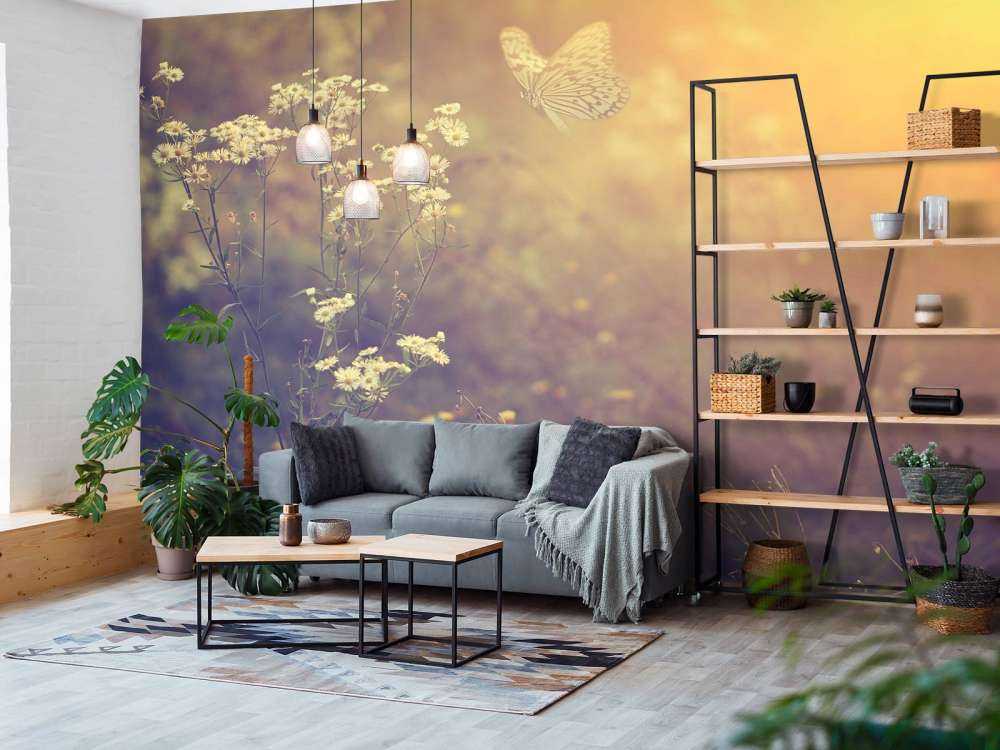 Schmetterling mit Blumen