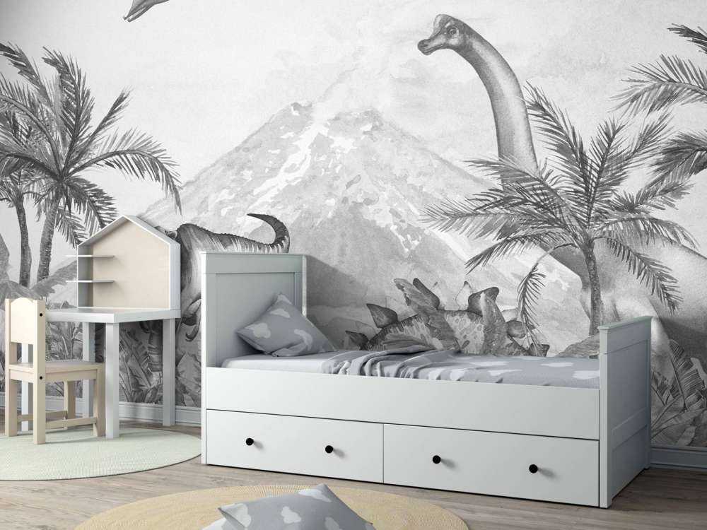 Dinos in Schwarz-Weiß