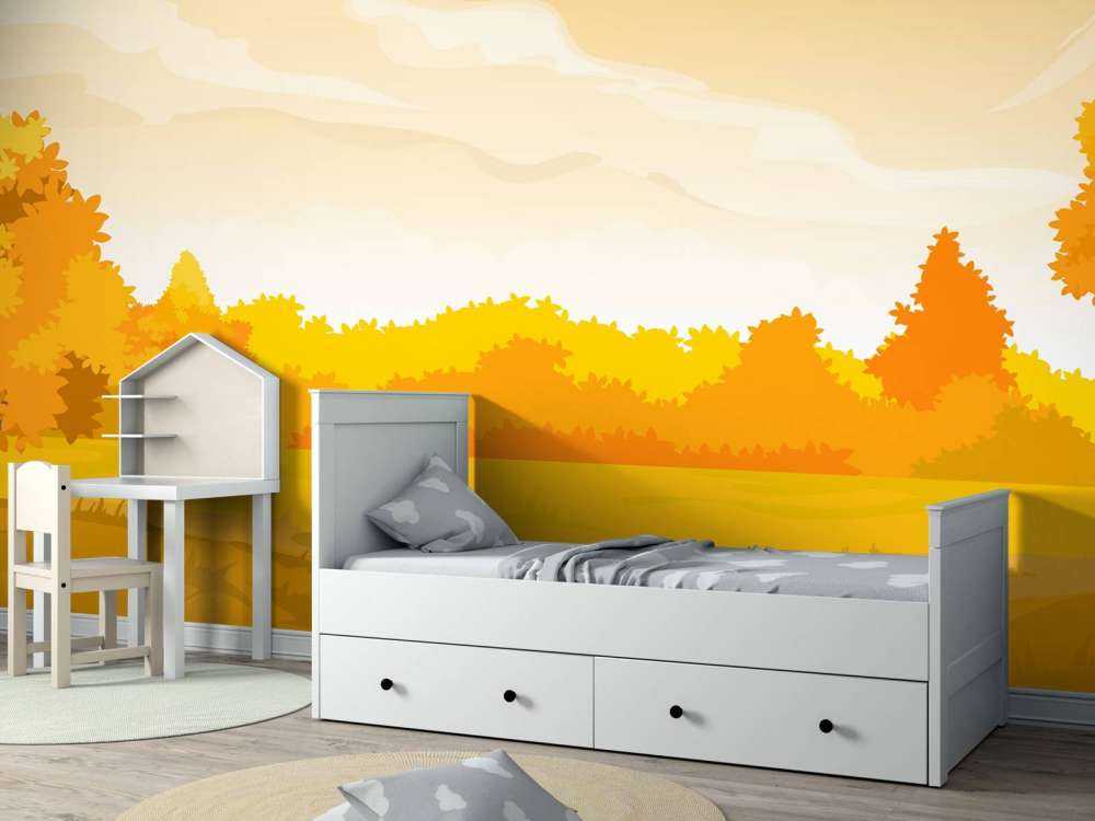 Illustration einer Herbstlandschaft
