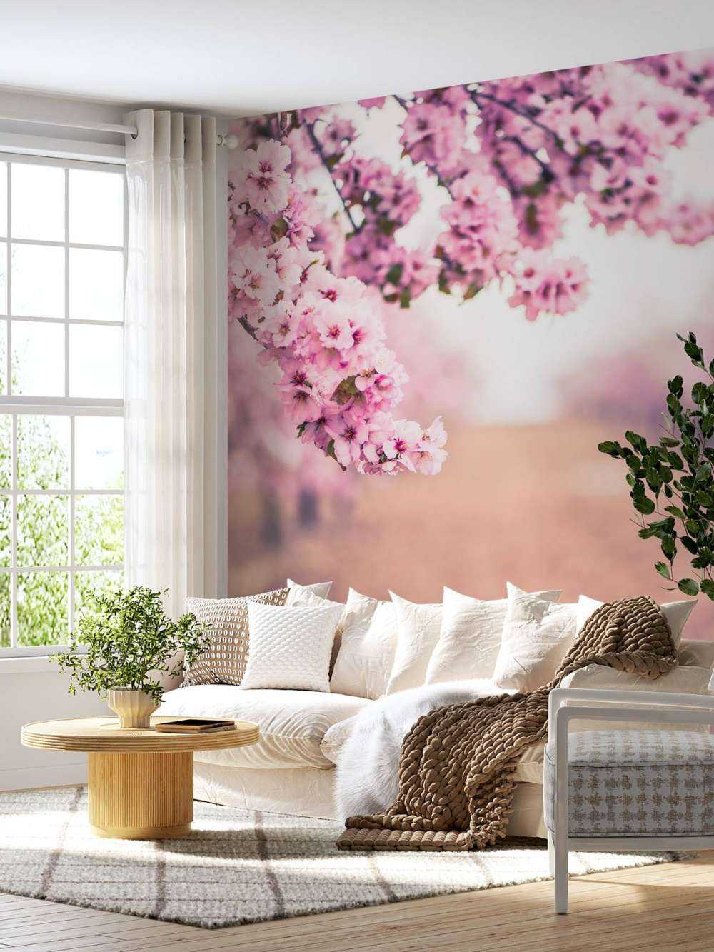 Lila japanische Blüten